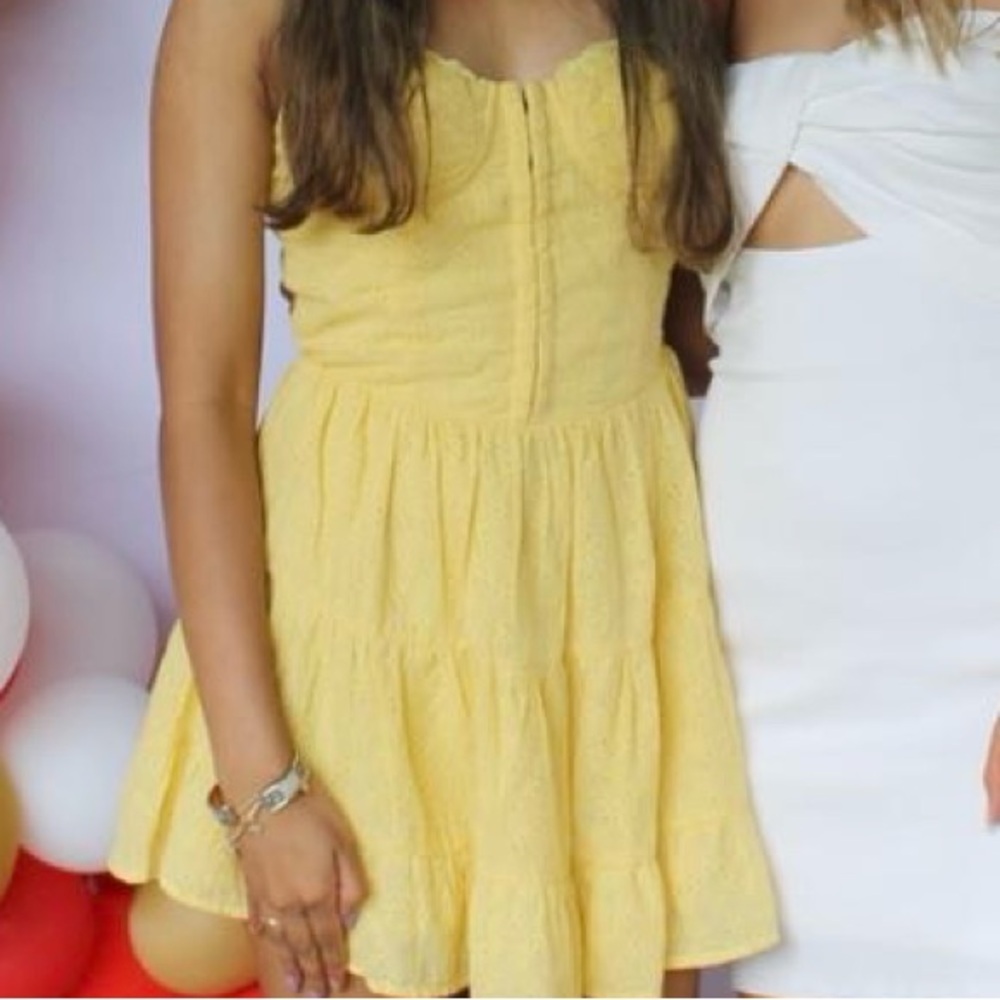 Yellow mini dress
